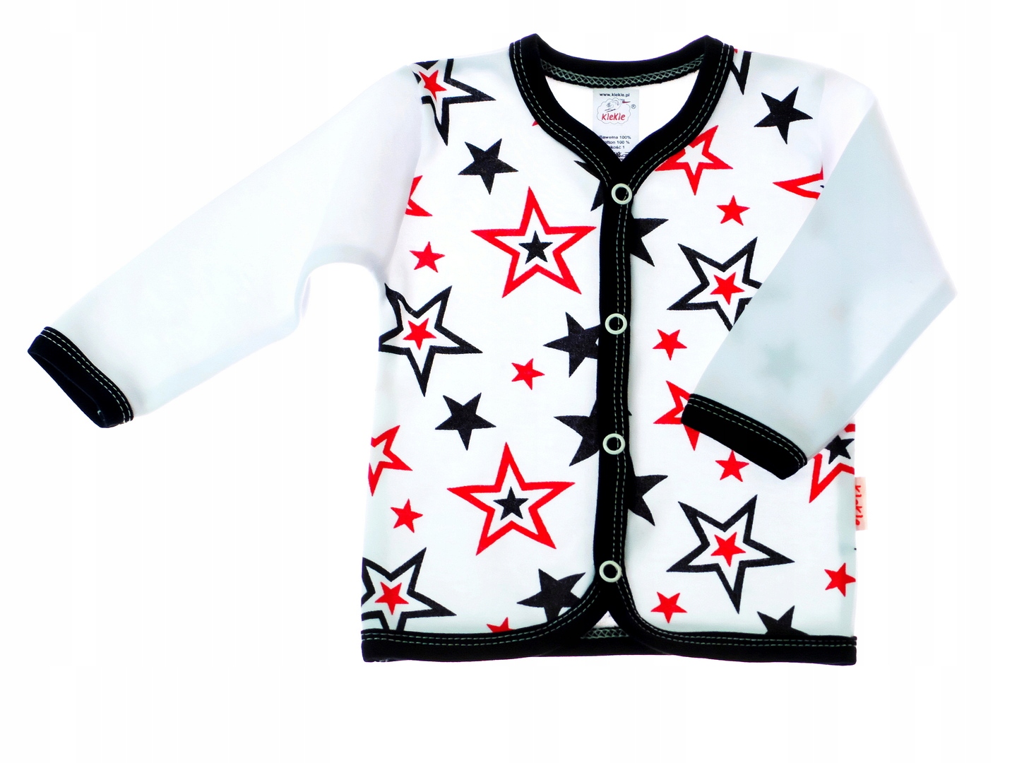 Kaftanik rozpinany GWIAZDKI, - obrazek 2