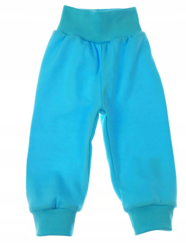 Spodnie bawełniane kolor turkus